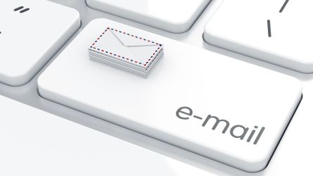 Email button on a keyboard.